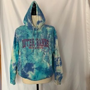 Blue tie dyed hoodie